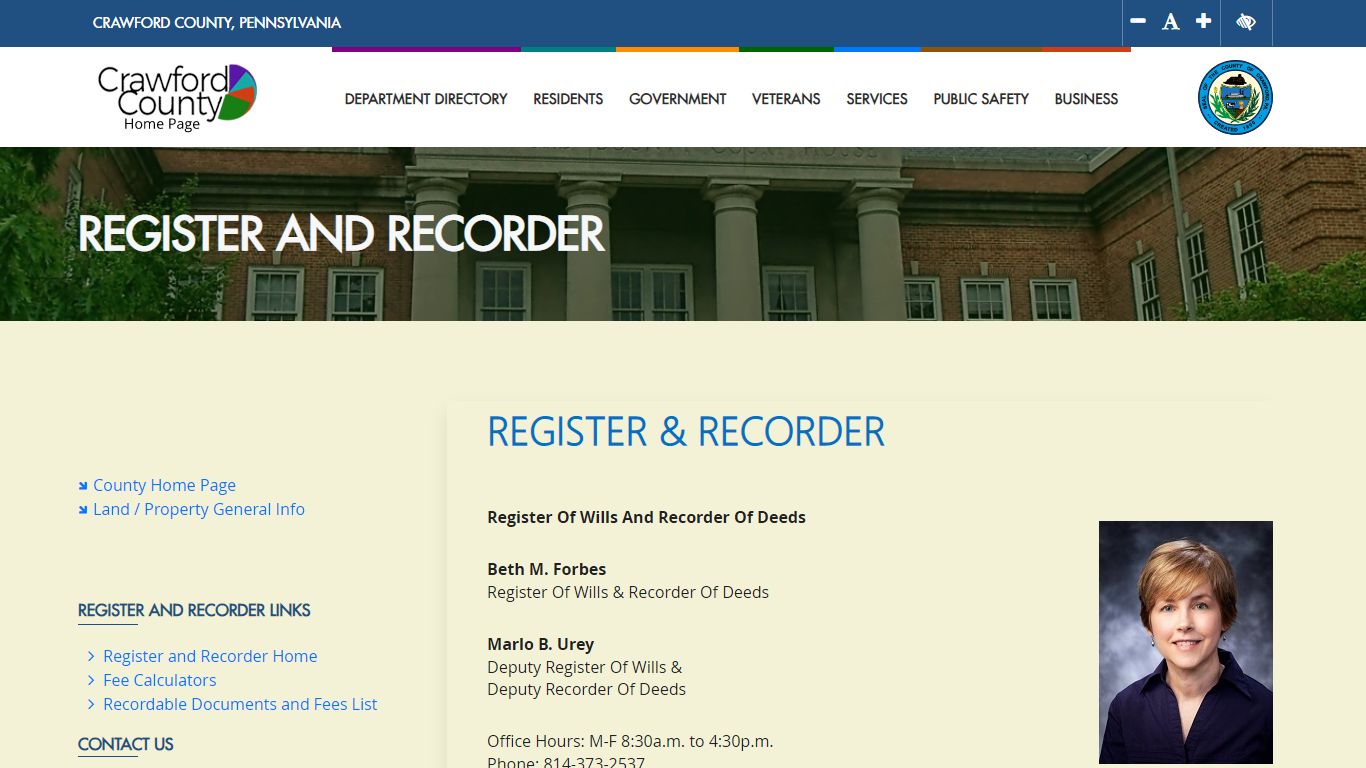Register and Recorder - Crawford County, Pennsylvania